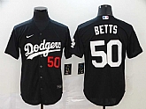 Dodgers 50 Mookie Betts Black 2020 Nike Flexbase Jersey,baseball caps,new era cap wholesale,wholesale hats
